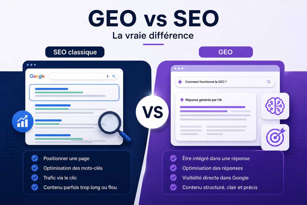 GEO vs SEO la vraie différence